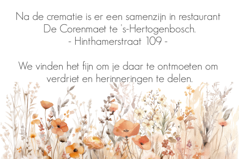 Uitnodiging samenzijn veldbloemen