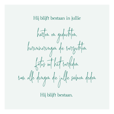 Wenskaart sterkte hij blijft bestaan vierkant kader