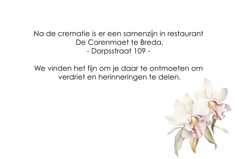 Uitnodiging samenzijn orchidee