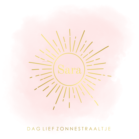 Liefdevol rouwkaartje baby met zon – ontwerp eenvoudig zelf