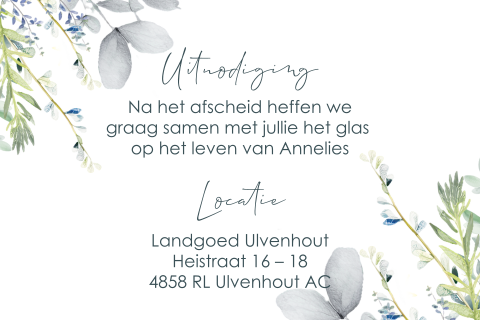 Uitnodiging samenzijn botanisch
