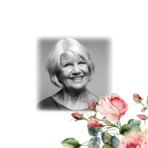 Rouwkaart met bloemen