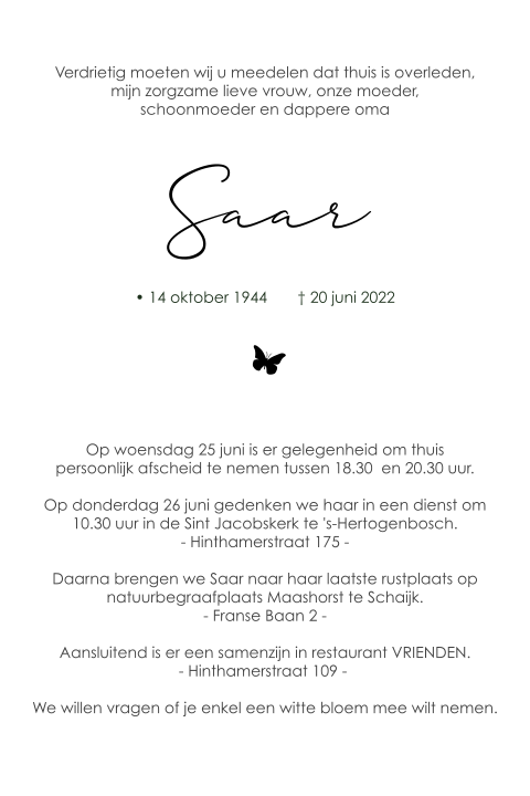 Kaart binnenkant