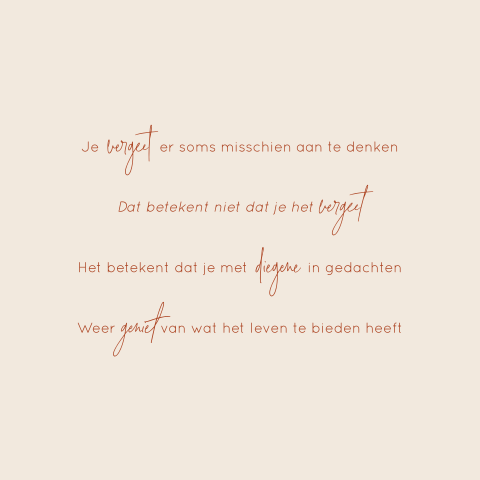 Wenskaart bemoedigende woorden