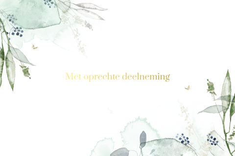Kaart met oprechte deelneming