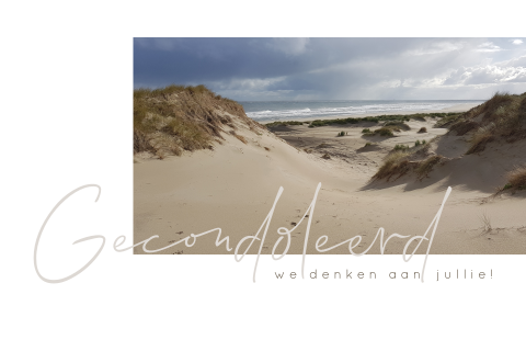 Condoleance wenskaart zee