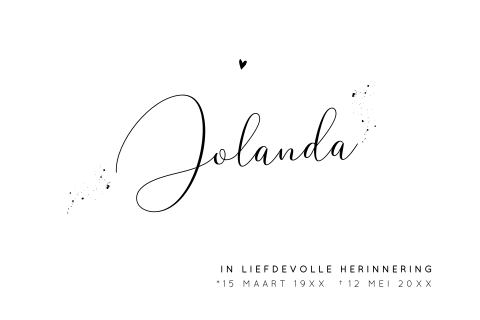 Rouwkaart typografisch