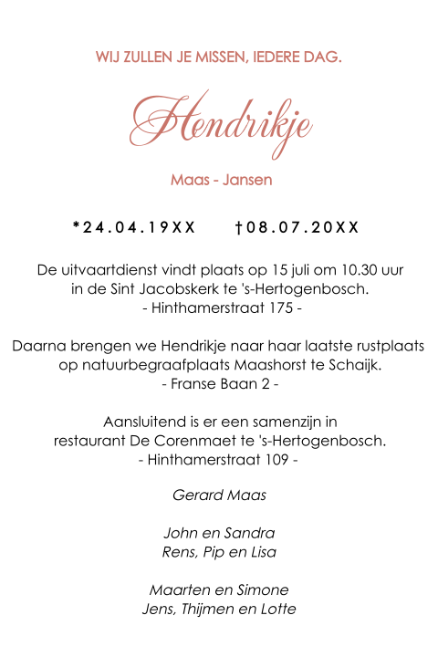 Kaart binnenkant