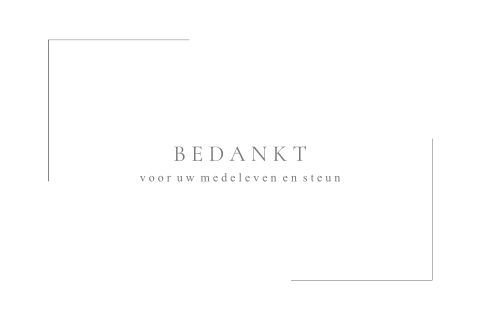 Rouw bedankkaarten klassiek en sober in grijstinten