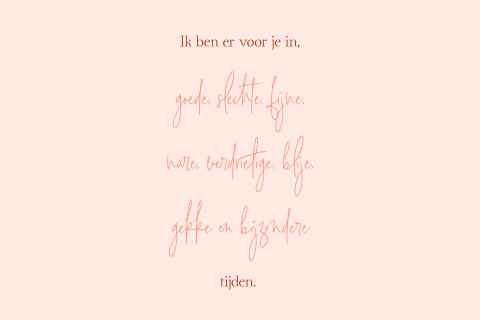 Wenskaart sterkte ik ben er voor je