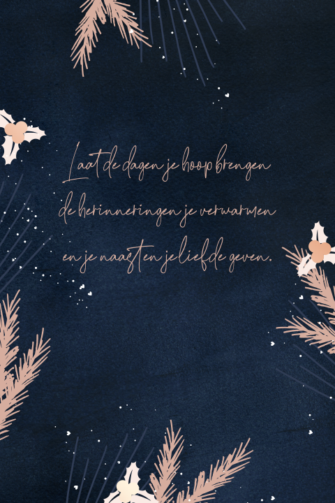 Liefdevolle kerstkaart hoop, liefde en herinneringen