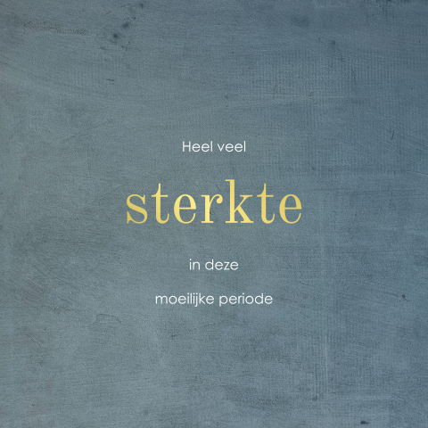 Wenskaart sterkte met goudfolie