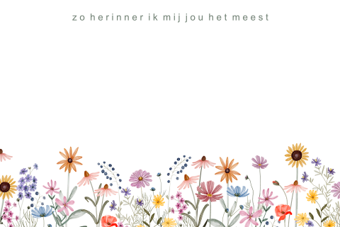 Condoleancekaartje veldbloemen