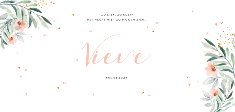Rouwkaartje bloemen