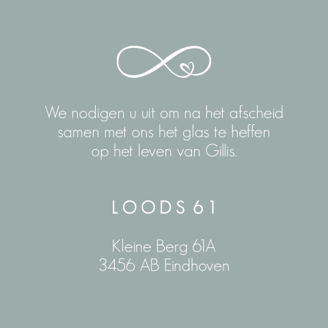 Uitnodiging samenzijn infinity