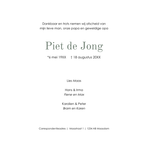 Kaart binnenkant