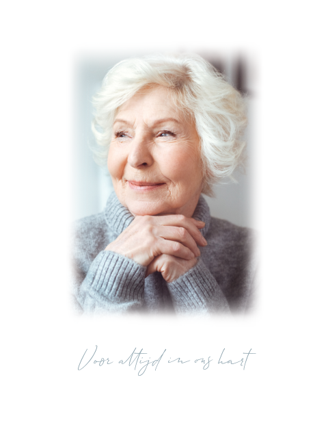 Foto poster met portret en tekst - Herinnering poster maken online