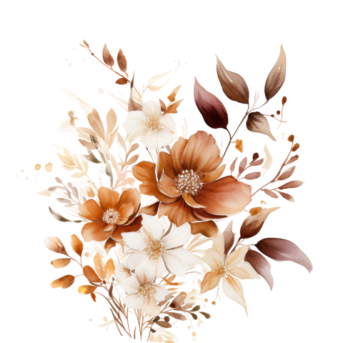 Sluitsticker herfst serie warme bloemen