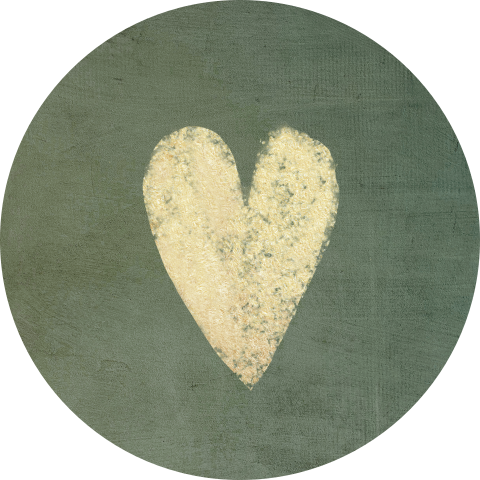 Sluitsticker hart modern groen