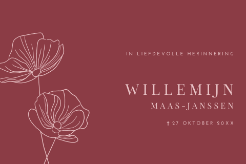 Rouwkaart bloemen