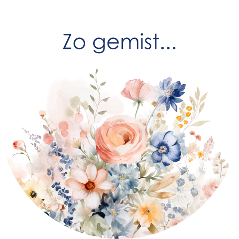Sluitsticker bloemen met bloesemtak met roze en blauwe bloemen 35mm