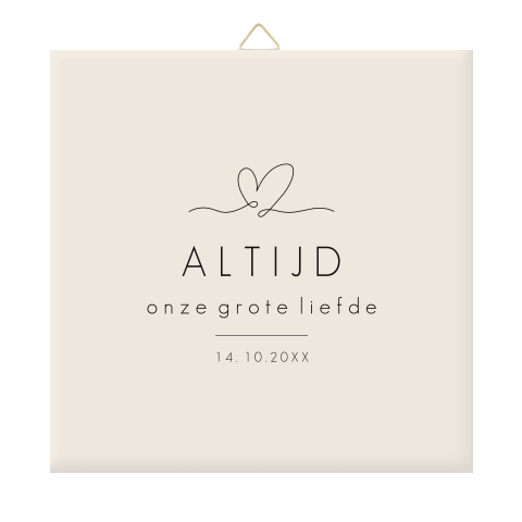 Story tile, bijzonder aandenken altijd onze grote liefde