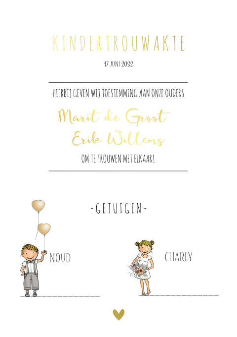 Kinderakte twee kinderen met ballonnen