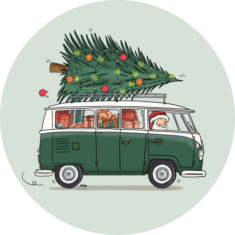Sluitzegel vw busje groen