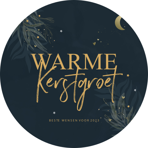 Sluitzegel kerst met tekst Goudlook
