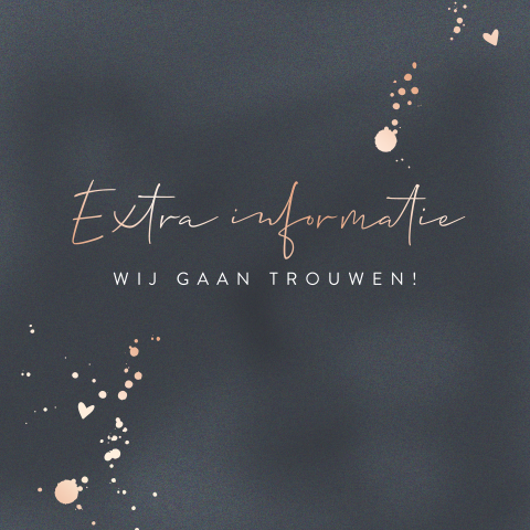 Extra infokaart trouwkaart