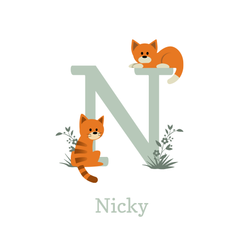 Twee katten letter
