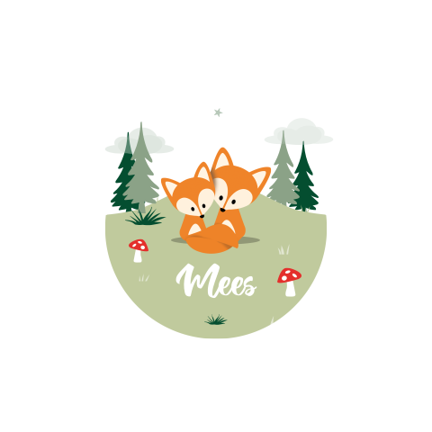 twee vosjes landschap
