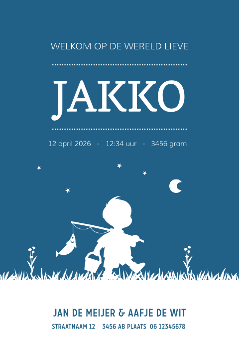 silhouet jongen hengel typografie