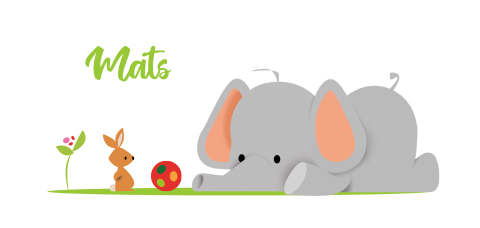 olifant konijn bal