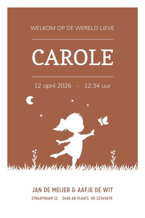 dansend meisje silhouet typografie