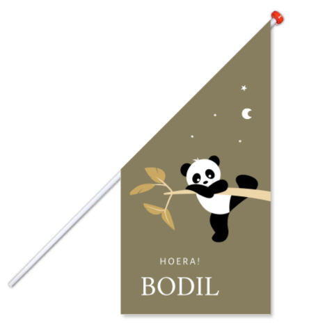 Geboortevlag panda aan tak