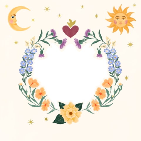 Geboortekaartje wilde bloemen