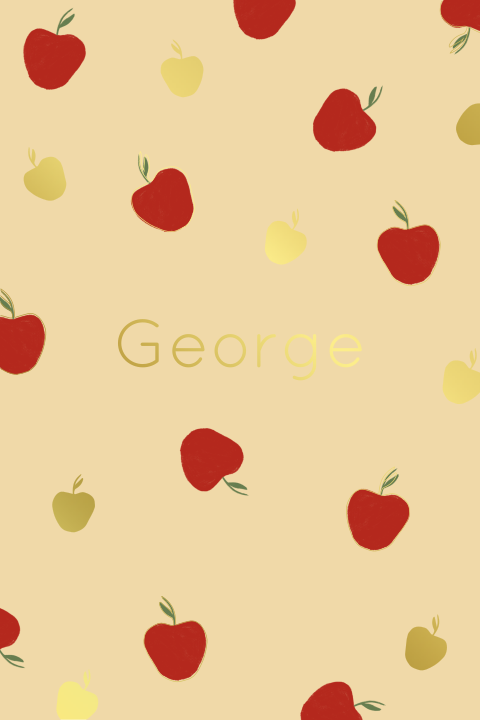 Geboortekaartje appel beige