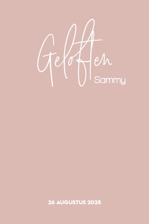 Geloften boekje blush