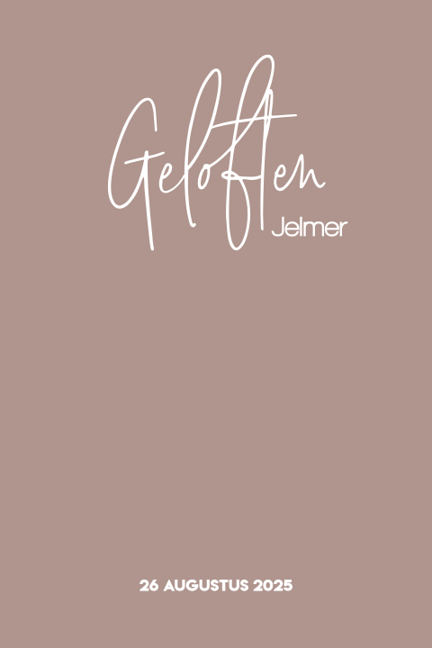 Geloften boekje warm beige