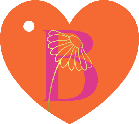 Geboortebedankje label hartje