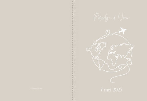 Gastenboek beige wit Ibiza wedding