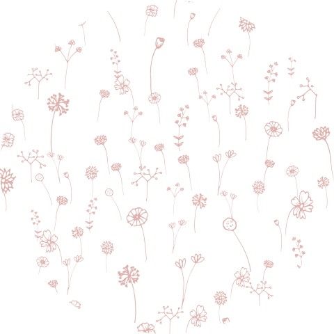 Sluitsticker oudroze bloemetjes