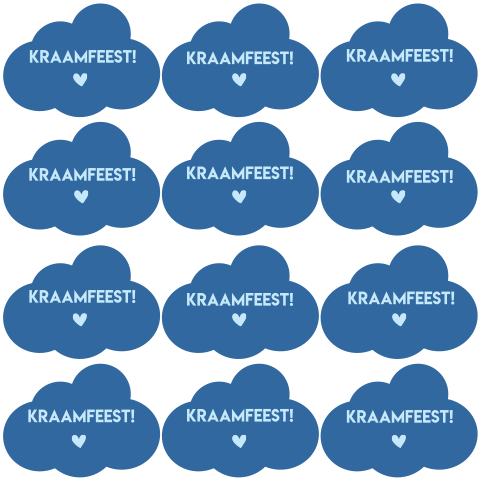 Kraamborrel kaartjes wolk