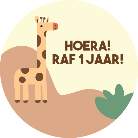 Sticker 83mm Raf Giraf