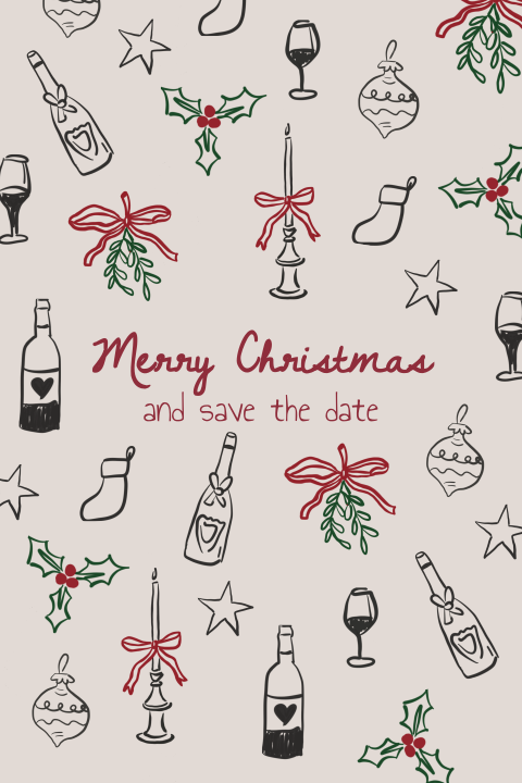 Save the date kerstprint