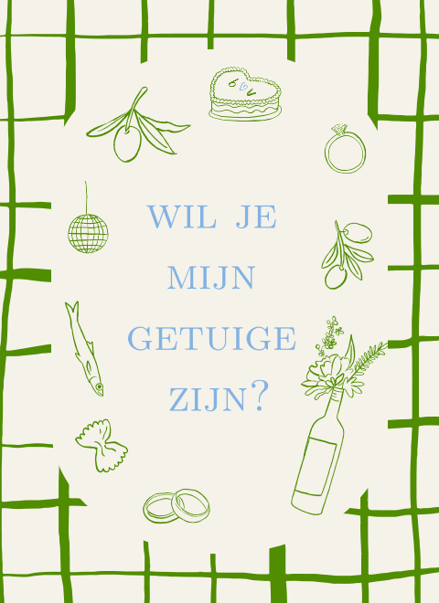 Wijnetiket geruit getekende elementen Babet Victor