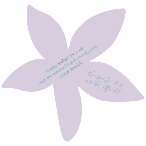 Bloemvorm stanskaartje