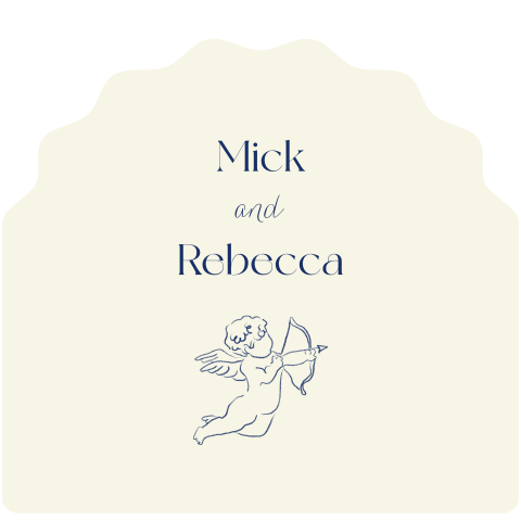 Welkomstbord Mick Rebecca