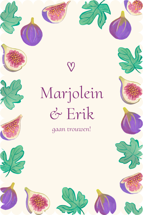 Uitnodiging Vijgenprint Marjolein Erik